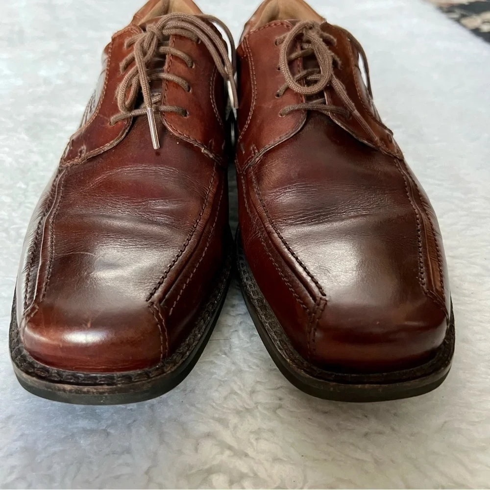 Ecco Brown Leather Oxford Men’s Comfort Shoes size 43 US 10